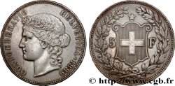 SUISSE 5 Francs Helvetia 1889 Berne