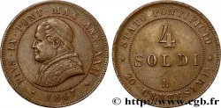 VATICAN AND PAPAL STATES 4 Soldi (20 Centesimi) Pie IX an XXII 1867 Rome