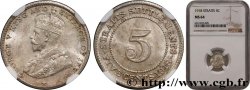 MALAYSIA - STRAITS SETTLEMENTS 5 Cents Georges V 1918 