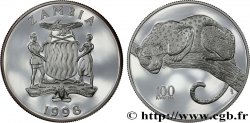 ZAMBIA 100 Kwacha Proof Léopard 1998 