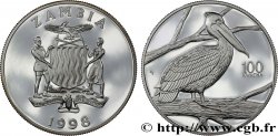 ZAMBIE 100 Kwacha Proof Pélican 1998  FDC 