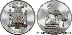ZAMBIA 100 Kwacha Proof Flamand Rose 1998 