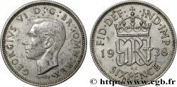 ROYAUME-UNI 6 Pence Georges VI 1938 