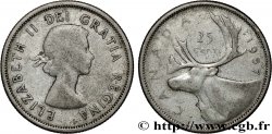 CANADA 25 Cents 1957 