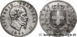 ITALIE - ROYAUME D ITALIE - VICTOR-EMMANUEL II 5 Lire  1864 Naples