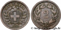 SVIZZERA  2 Centimes (Rappen) croix suisse 1850 Paris
