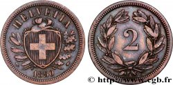 SUISSE 2 Centimes (Rappen) croix suisse 1850 Paris