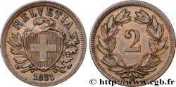 SCHWEIZ 2 Centimes (Rappen) croix suisse 1851 Paris
