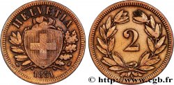 SUIZA 2 Centimes (Rappen) croix suisse 1851 Paris