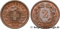SCHWEIZ 2 Centimes (Rappen) croix suisse 1866 Berne