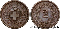 SVIZZERA  2 Centimes (Rappen) croix suisse 1875 Berne - B