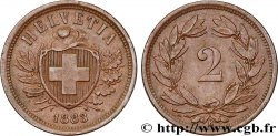 SUIZA 2 Centimes (Rappen) croix suisse 1883 Berne - B
