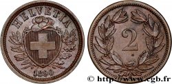 SVIZZERA  2 Centimes (Rappen) croix suisse 1890 Berne - B