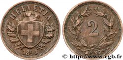 SCHWEIZ 2 Centimes 1893 Berne 