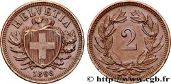 SWITZERLAND 2 Centimes 1893 Berne 