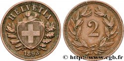 SUISSE 2 Centimes 1893 Berne 