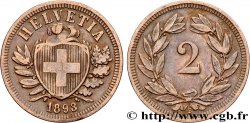 SUISSE 2 Centimes 1893 Berne 