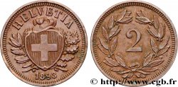 SCHWEIZ 2 Centimes 1893 Berne 