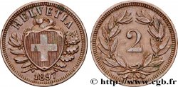 SWITZERLAND 2 Centimes 1897 Berne 