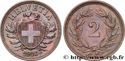 SWITZERLAND 2 Centimes 1906 Berne