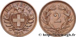 SUIZA 2 Centimes (Rappen) 1912 Berne