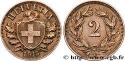 SWITZERLAND 2 Centimes (Rappen) 1918 Berne