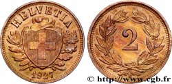 SUISSE 2 Centimes (Rappen) croix suisse 1927 Berne - B