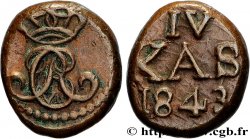 DANISH INDIA 4 Cash Christian VIII 1843  XF 
