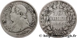 VATICAN ET ÉTATS PONTIFICAUX 10 Soldi Pie IX an XXI 1866 Rome