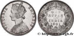 INDIA BRITANNICA 1 Rupee (Roupie) Victoria 1901  Bombay