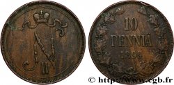 FINLAND 10 Pennia Nicolas II 1899 