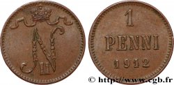 FINLANDE 1 Penni Tsar Nicolas II 1912  TTB+ 