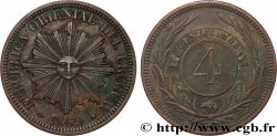 URUGUAY 4 Centesimos 1869 Paris TTB 