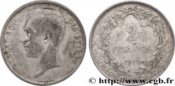 BELGIQUE 2 Francs Albert Ier légende française 1910 