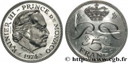 MONACO Essai de 5 Francs en argent Rainier III 1974 Paris