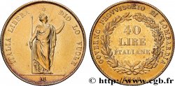 LOMBARDY - PROVISIONAL GOVERNMENT 40 lires 1848 Milan