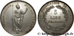 ITALY - LOMBARDY 5 Lire Gouvernement provisoire de Lombardie 1848 Milan