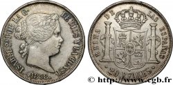 ESPAGNE - ROYAUME D ESPAGNE - ISABELLE II 20 Reales 1858 Séville