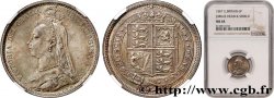 GREAT BRITAIN - VICTORIA 6 Pence Victoria “buste du jubilé”, type écu 1887  MS64 NGC