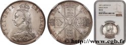 GREAT BRITAIN - VICTORIA 1 Florin Victoria buste du jubilé 1887  MS62 NGC