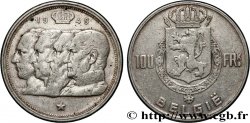 BELGIQUE 100 Franken (Francs) bustes des quatre rois de Belgique, légende flamande 1949 
