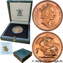 ROYAUME-UNI 2 Souverain Proof Élisabeth II 1990 Royal Mint, Llantrisant