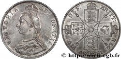 GRANDE BRETAGNE - VICTORIA Double Florin Victoria buste du jubilé 1889 