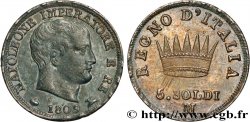 ITALY - KINGDOM OF ITALY - NAPOLEON I 5 Soldi 1809 Milan