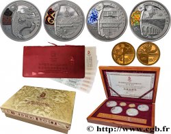 CHINE Coffret 4 x 10 Yuan (argent)  et 2 x 150 Yuan (or) proof Jeux Olympiques de Pékin 2008 