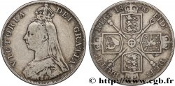 UNITED KINGDOM Double Florin Victoria 1890 Londres VF 