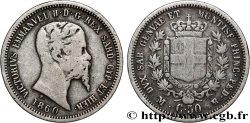 ITALY - KINGDOM OF SARDINIA 50 Centesimi Victor Emmanuel II 1860 Milan