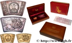 CHINE Coffret 10 et 150 Yuan Proof Année du Dragon 2012 