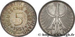 ALEMANIA 5 Mark aigle 1951 Karlsruhe
