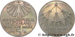 GERMANY 5 Mark aigle héraldique / hommage au chimiste Otto Hahn, fragmentation nucléaire 1979 Karlsruhe - G
